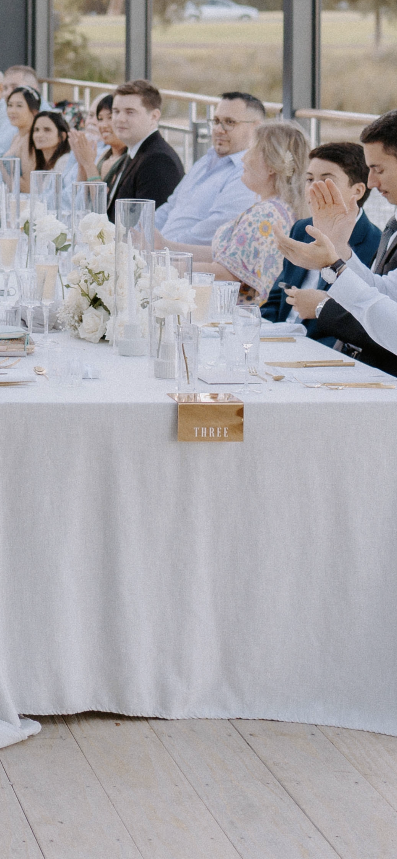 Bent Table Number Set – Gold Mirror