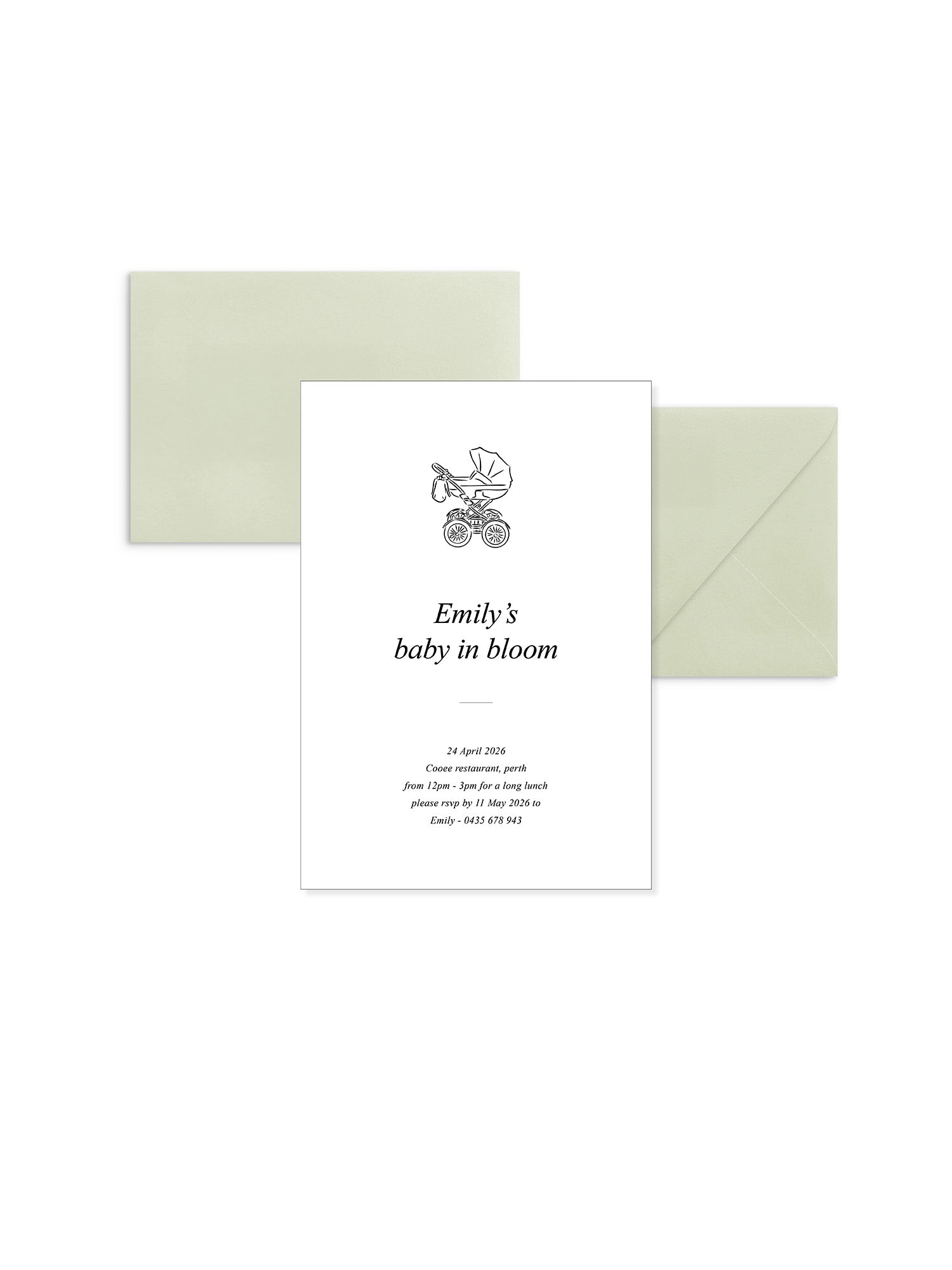 Baby in Bloom Invitations