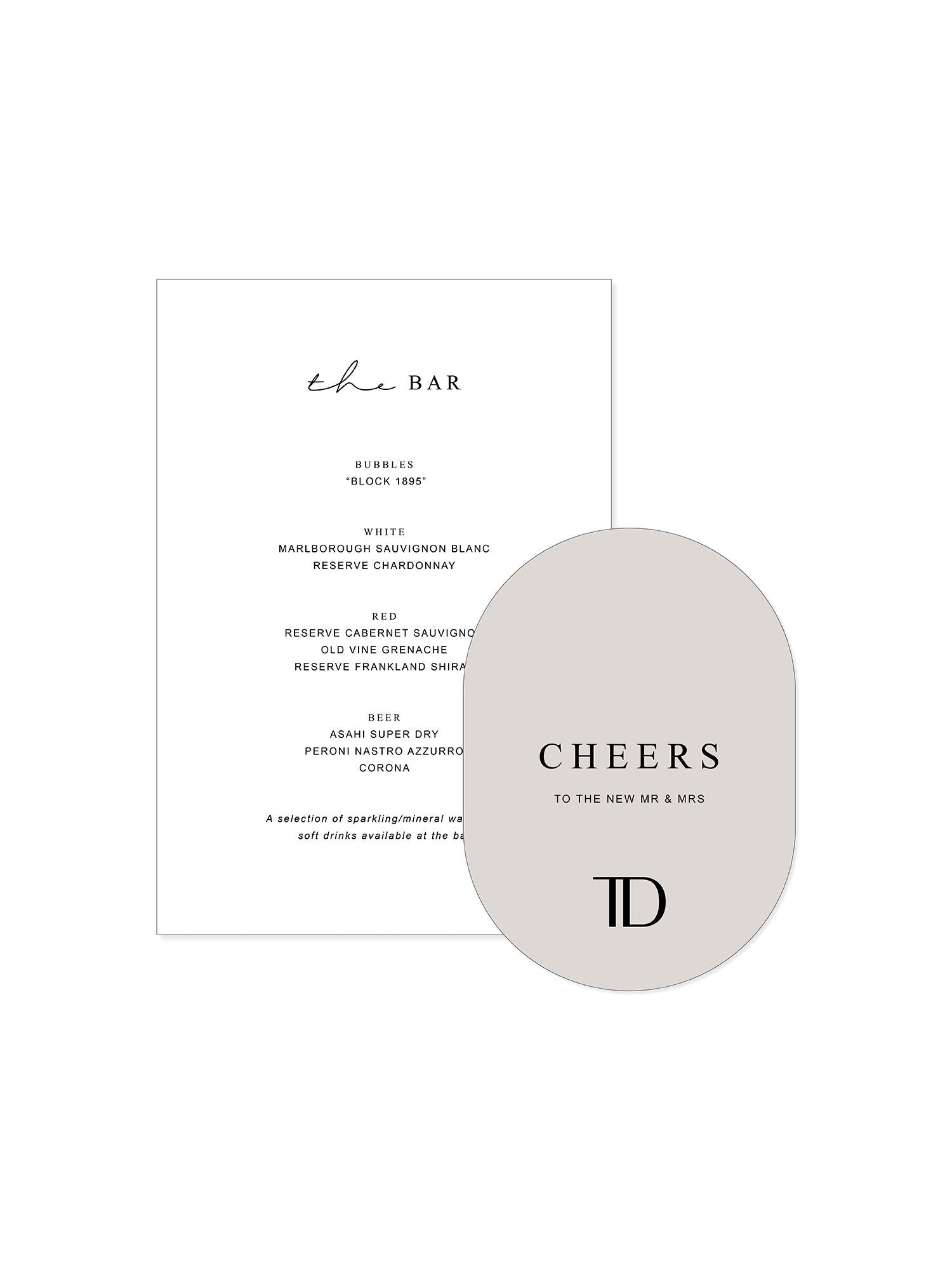 Monogram Bar Signs Package