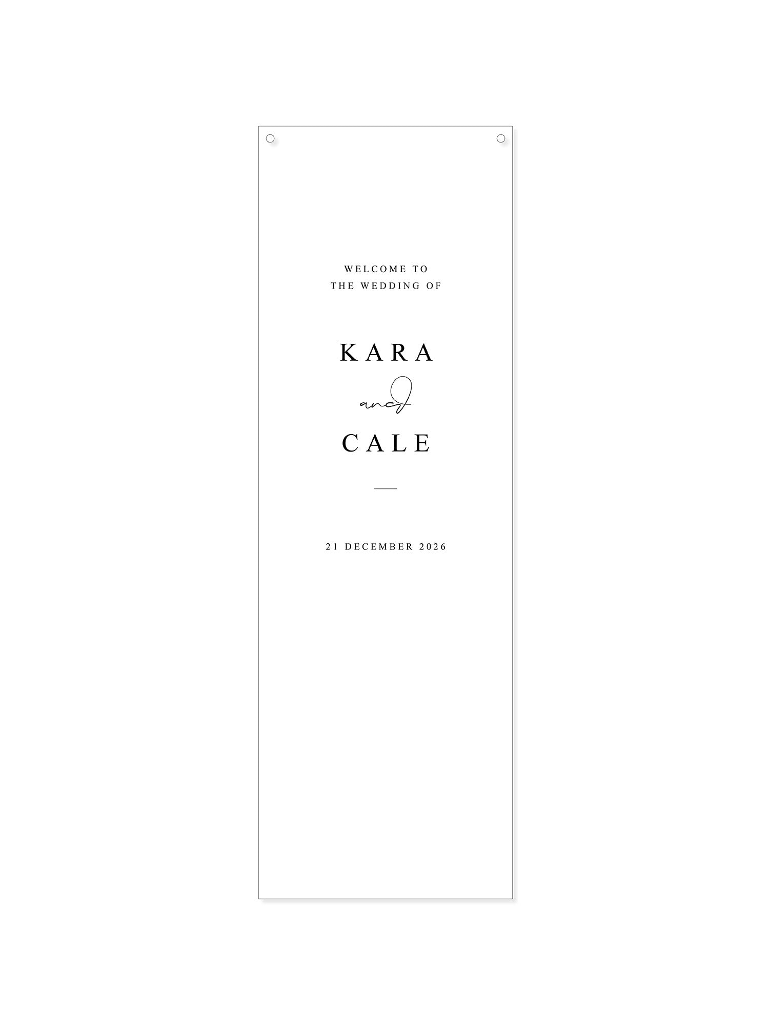 Roman Fabric Welcome Sign