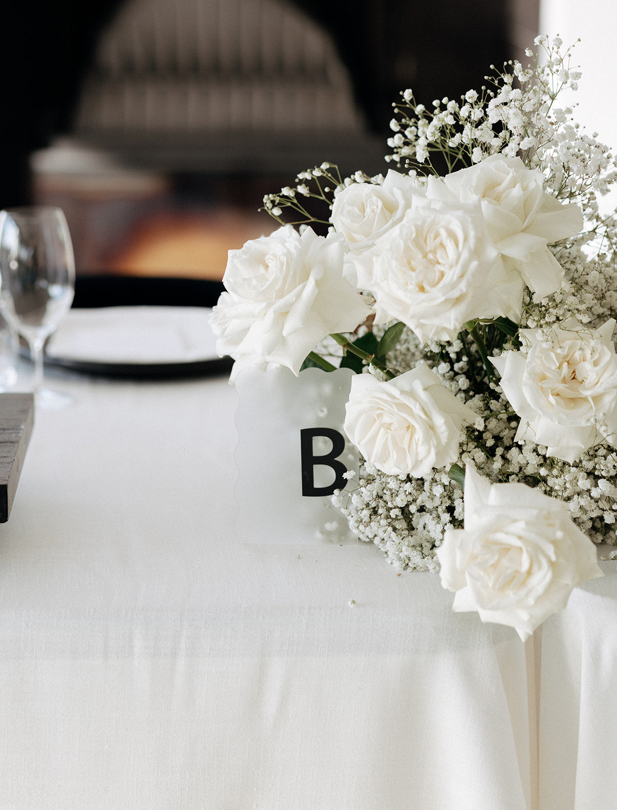 Frost Acrylic Wave Table Number Set – Black