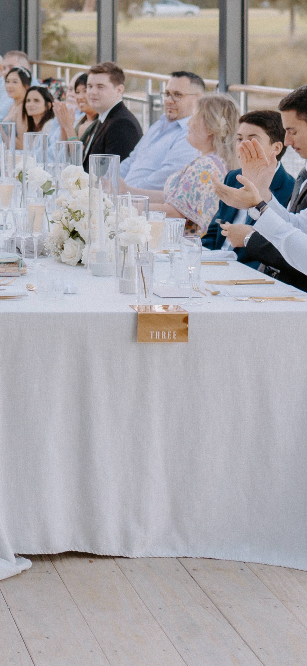 Bent Table Number Set – Gold Mirror
