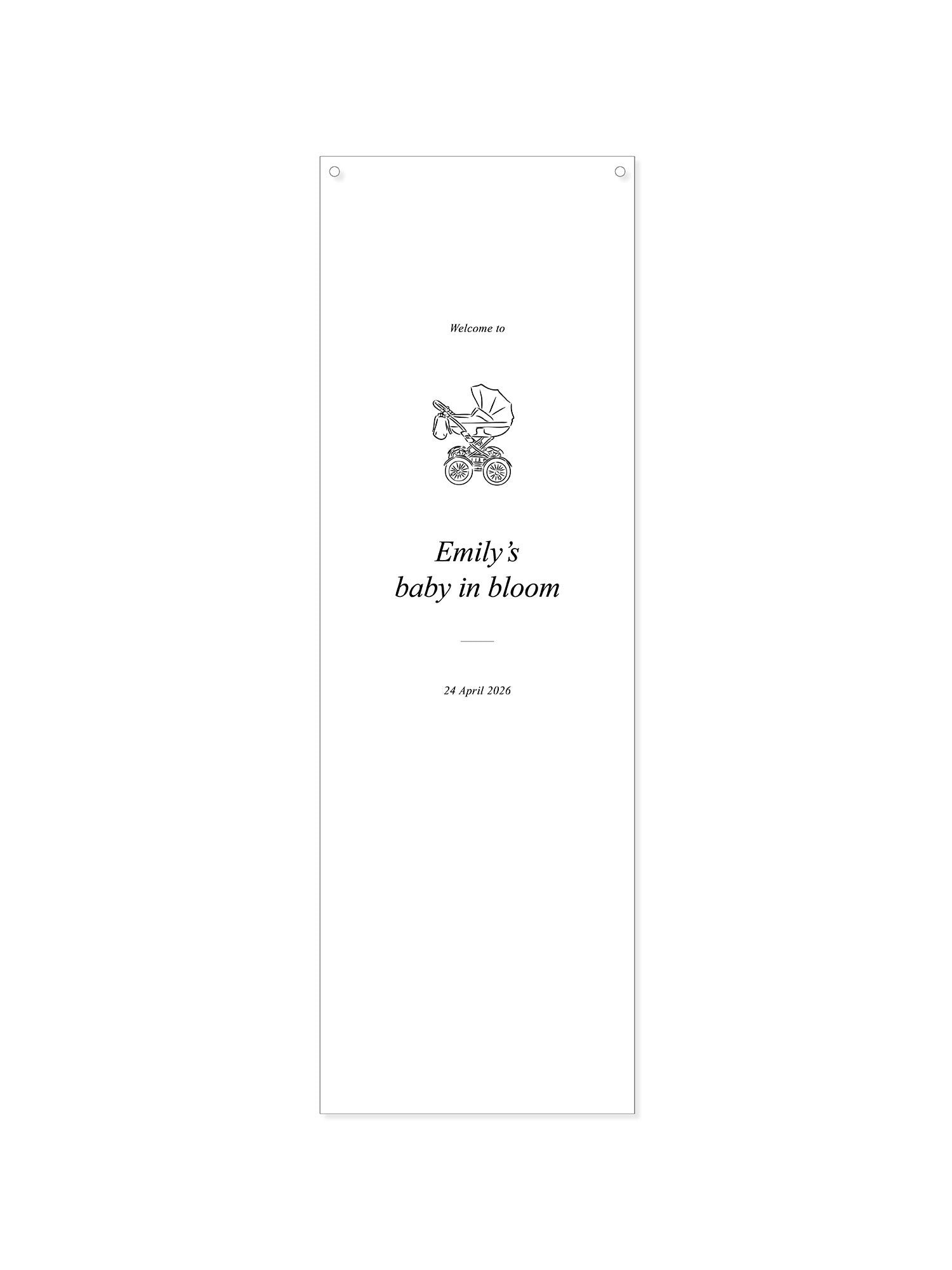 Baby Fabric Welcome Sign