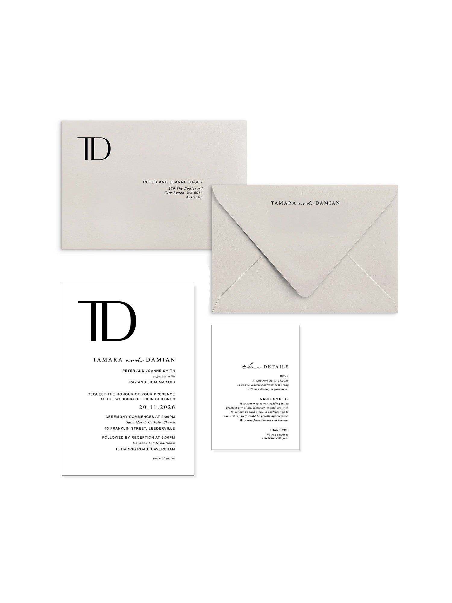 Monogram Invitations