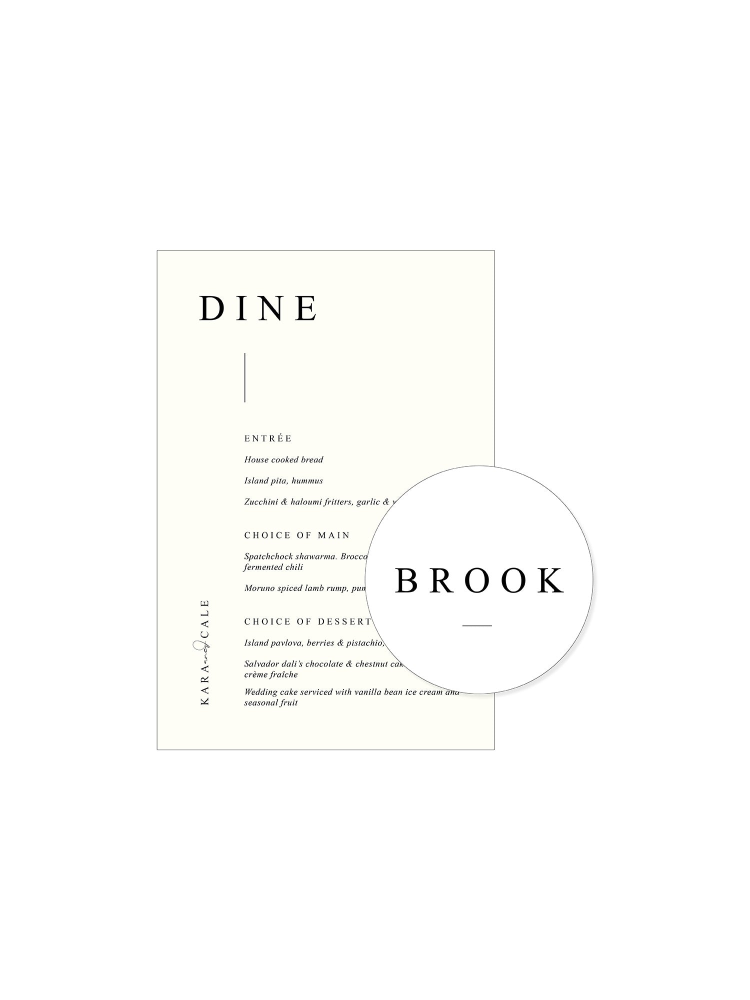 Roman Menu Package