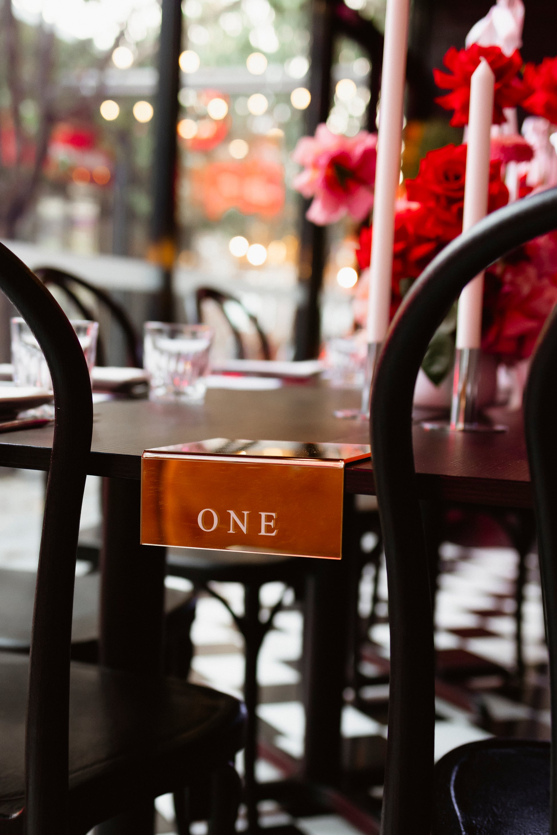 Bent Table Number Set – Gold Mirror